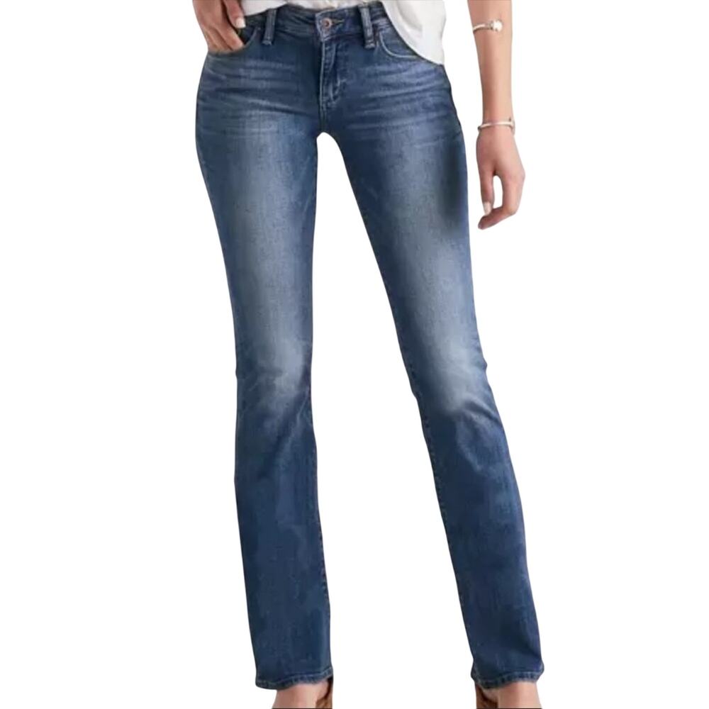 Lucky Brand Womens Sweet Boot jeans, dark wash, whiskering, size 10/30 - Picture 3 of 8